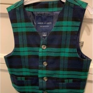 Janie and Jack plaid vest size 4T